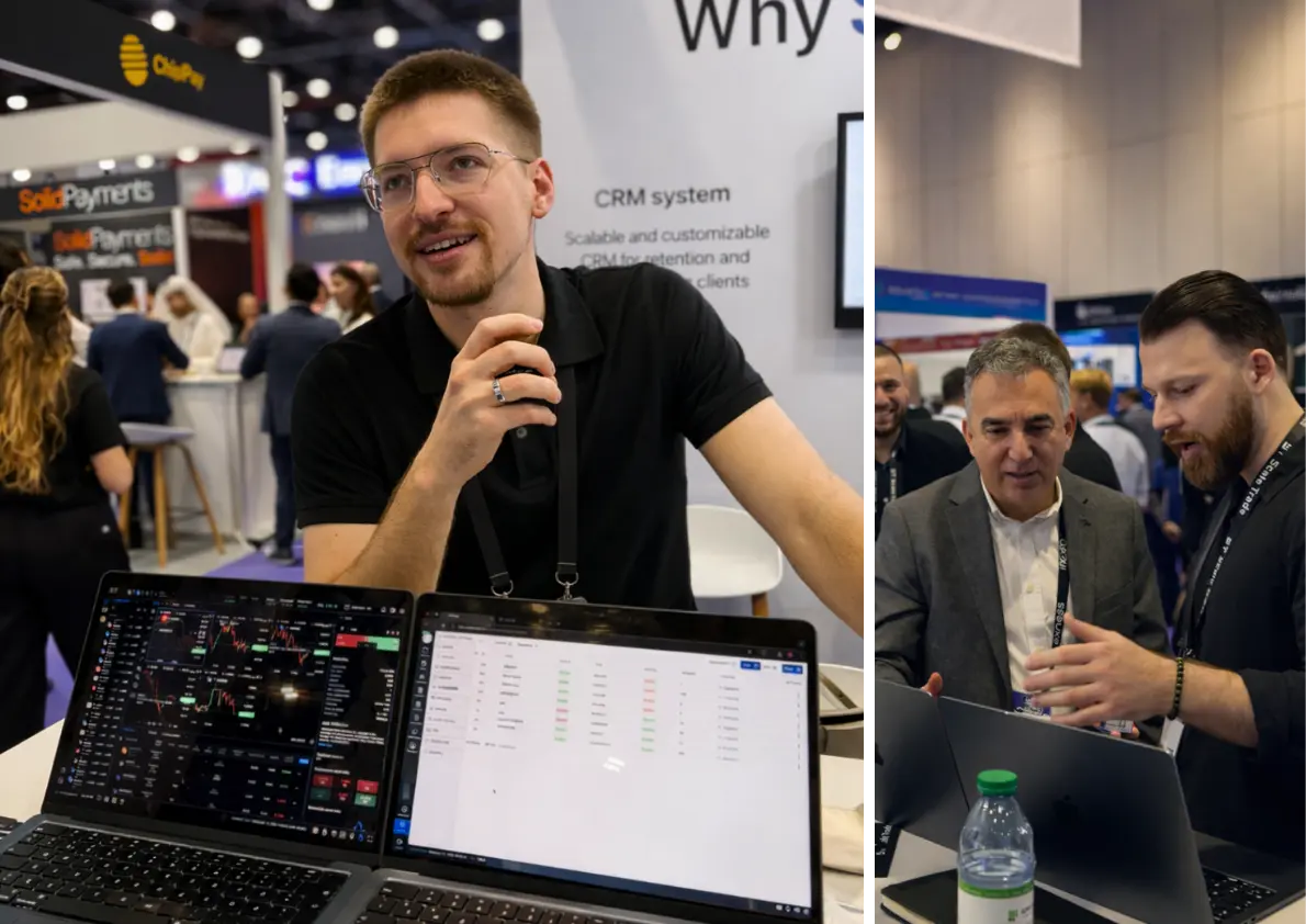 Live trading platform demonstrations at Booth 127