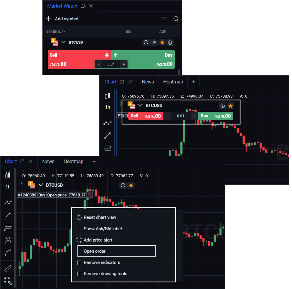 order-opening-options-in-the-platform-interface